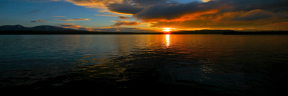 sunset over the lake Galtsjøen in Engerdal, Norway. Photo by Pål Andersen